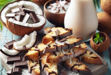 biscotti senza glutine alla farina di cocco e cioccolato per uno snack tropicale