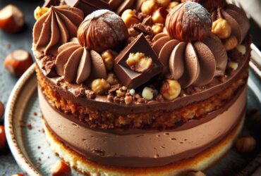 torta senza glutine alla crema di nocciola e cioccolato per dessert indulgenti