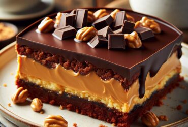 torta senza glutine alla crema di arachidi e cioccolato per dolci confortevoli