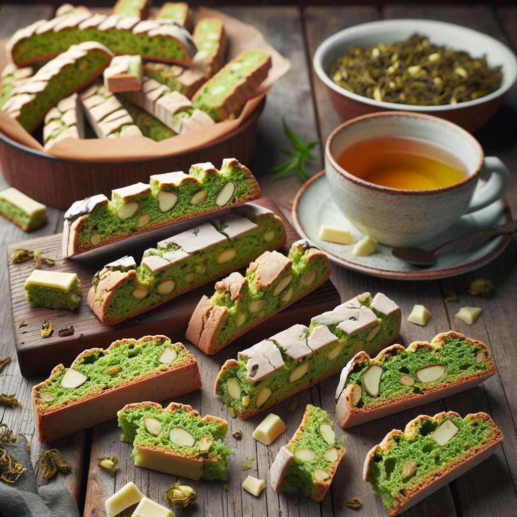 biscotti senza glutine al tè verde e cioccolato bianco per merende originali