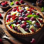 torta senza glutine al cioccolato bianco e frutti di bosco per dessert primaverili