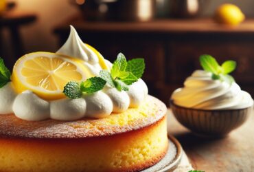 torta senza glutine al limone e crema al mascarpone per dessert freschi