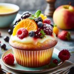 muffin senza glutine ai frutti di bosco e crema pasticcera per colazioni golose