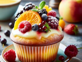 muffin senza glutine ai frutti di bosco e crema pasticcera per colazioni golose