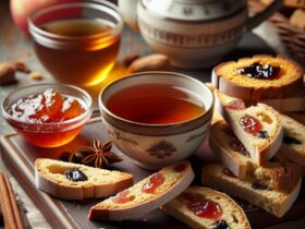 biscotti senza glutine al tè nero e marmellata per una merenda pomeridiana tradizionale