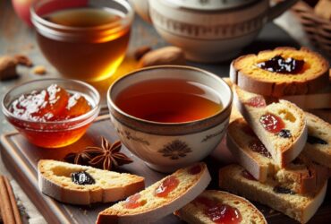 biscotti senza glutine al tè nero e marmellata per una merenda pomeridiana tradizionale