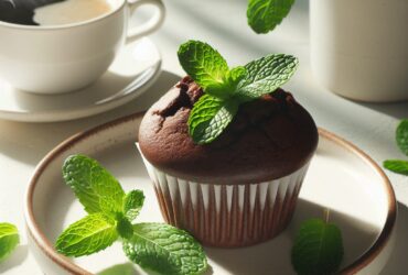 muffin senza glutine al cioccolato e menta per un risveglio fresco e goloso