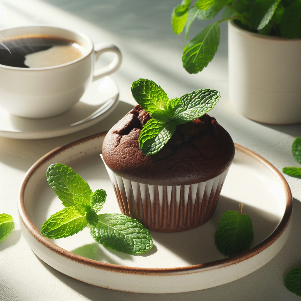 muffin senza glutine al cioccolato e menta per un risveglio fresco e goloso