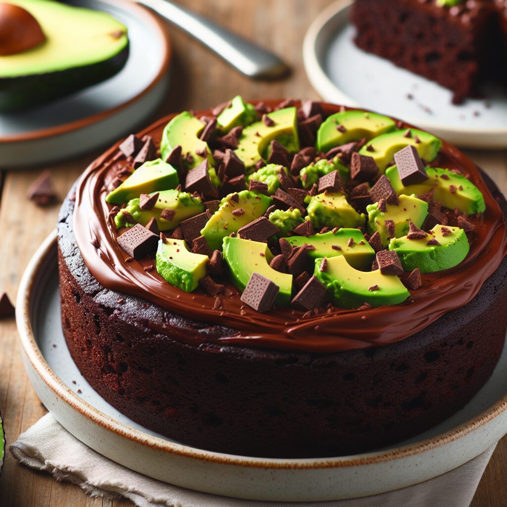 torta senza glutine al cioccolato e avocado per dolci salutari