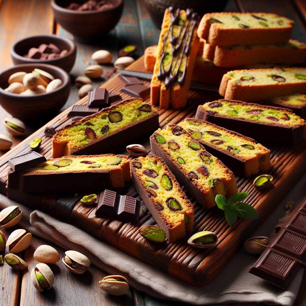 biscotti senza glutine al pistacchio e cioccolato fondente per snack lussuosi