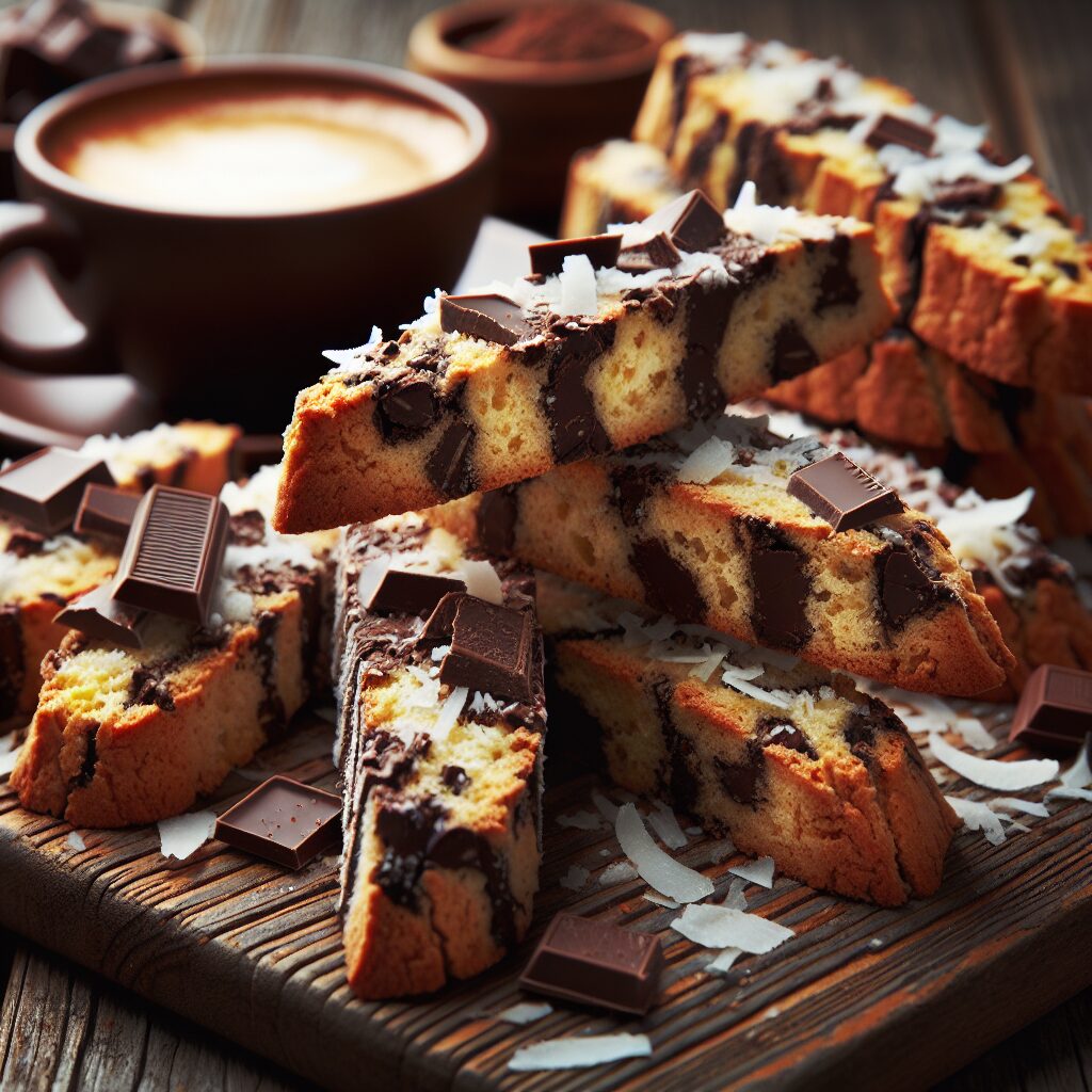 biscotti senza glutine al cioccolato e cocco per uno snack goloso e tropicale