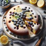 torta senza glutine al limone e mirtilli per dessert estivi freschi