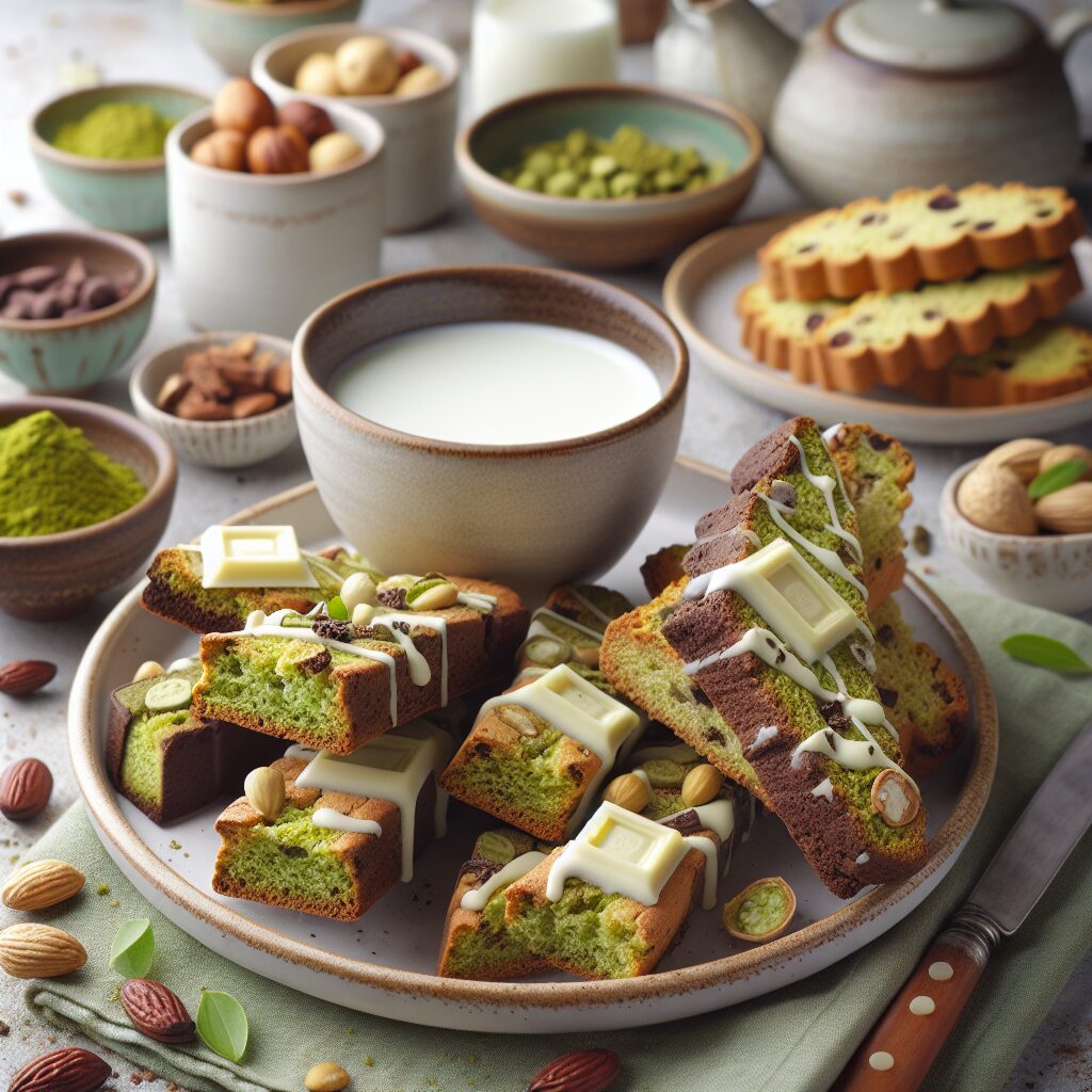 biscotti senza glutine al tè verde matcha e cioccolato bianco per merende originali