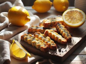 biscotti senza glutine al limone e semi di papavero per uno snack aromatico e croccante