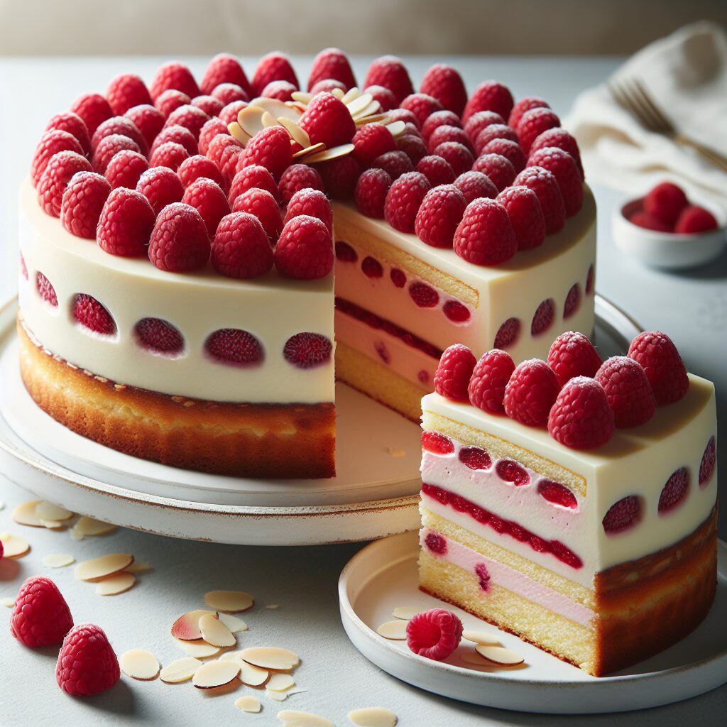 torta senza glutine ai lamponi e crema di mandorle per dolci raffinati