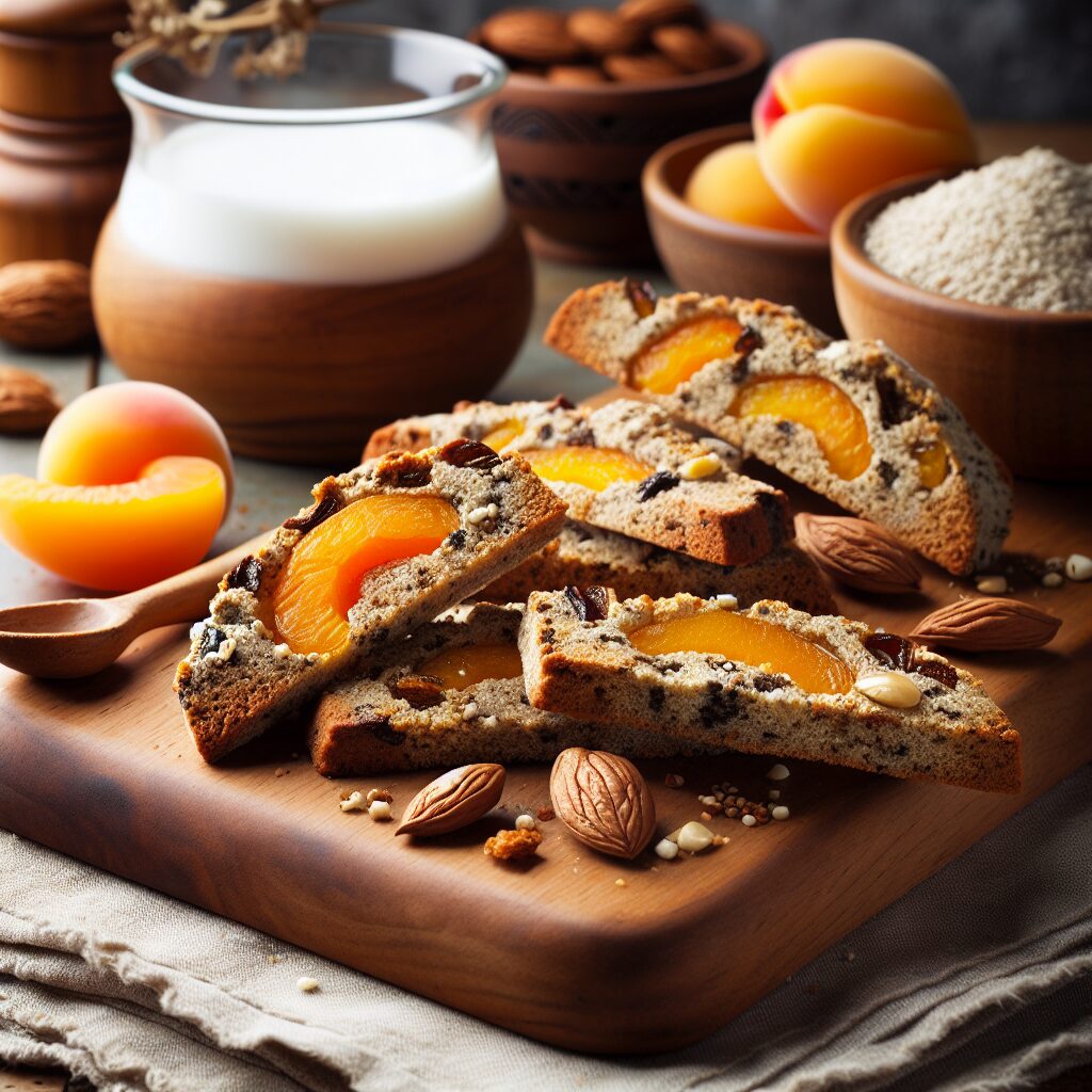 biscotti senza glutine alla farina di teff e albicocche per snack salutari