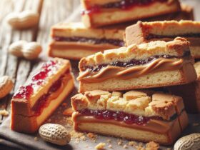 biscotti senza glutine al burro di arachidi e marmellata per snack americani