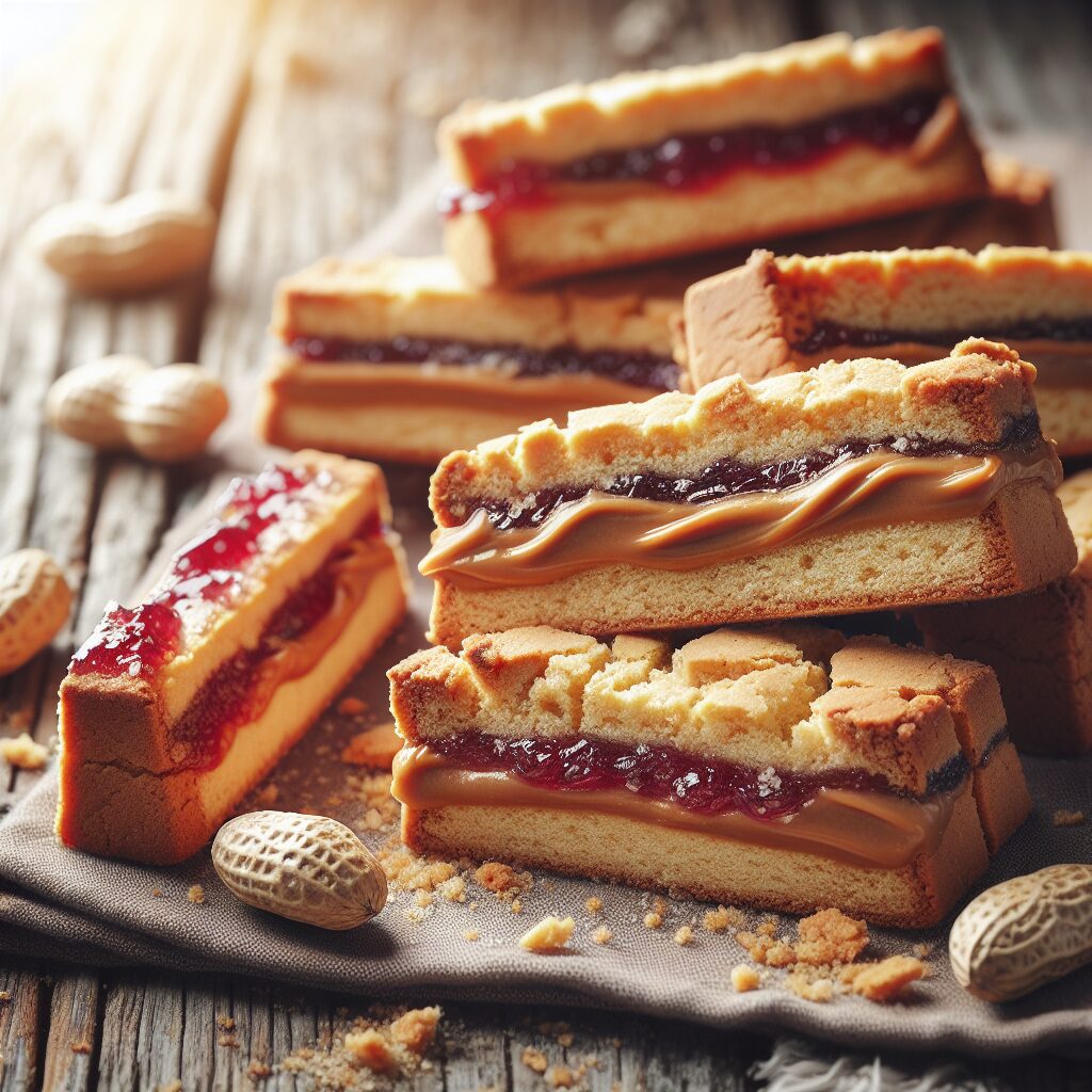 biscotti senza glutine al burro di arachidi e marmellata per snack americani