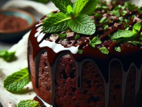 torta senza glutine al cioccolato e menta per un dessert fresco e goloso