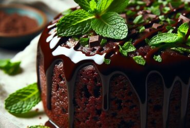 torta senza glutine al cioccolato e menta per un dessert fresco e goloso
