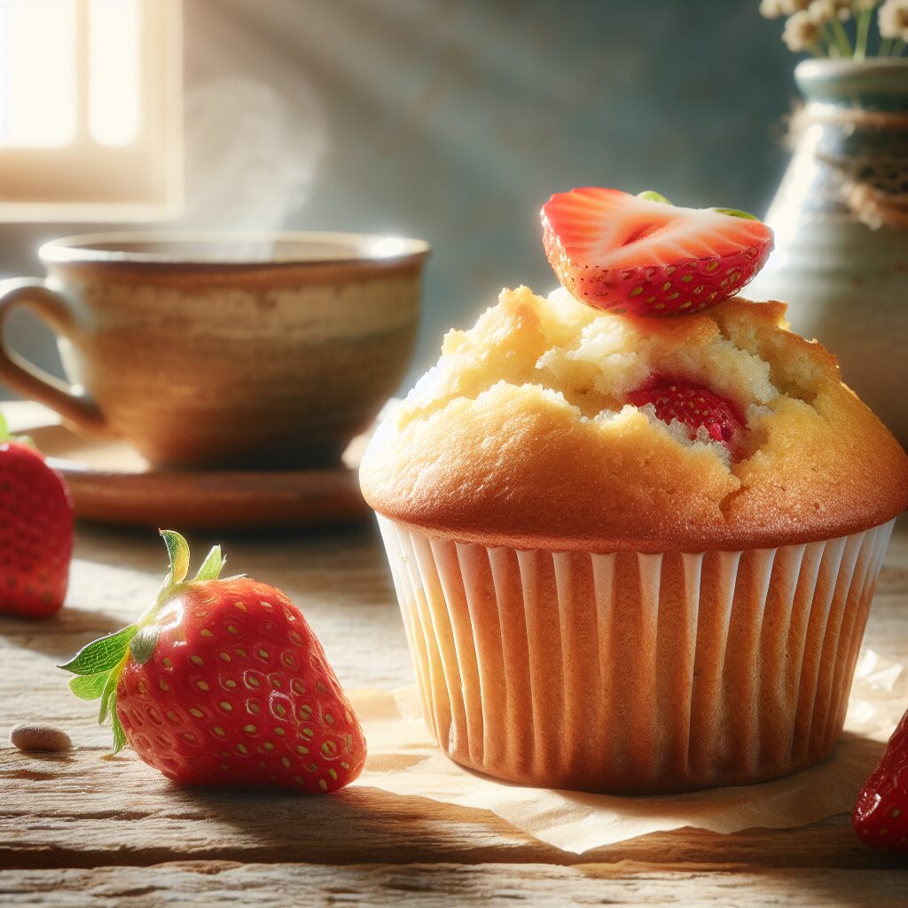 muffin senza glutine al buttermilk e fragole per colazioni primaverili