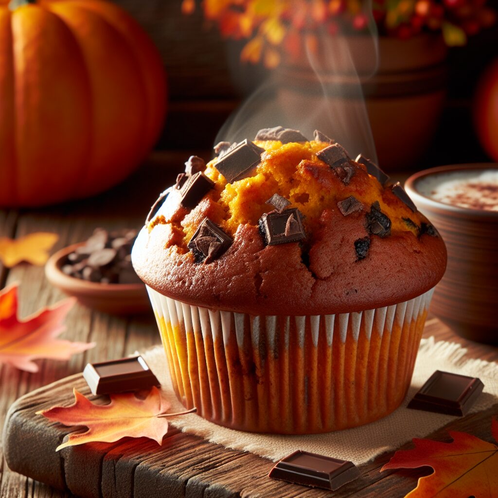 muffin senza glutine alla zucca e cioccolato per colazioni autunnali golose