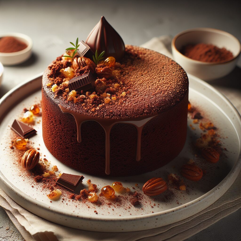 torta senza glutine al cioccolato e amaretto per dessert ricchi e aromatici