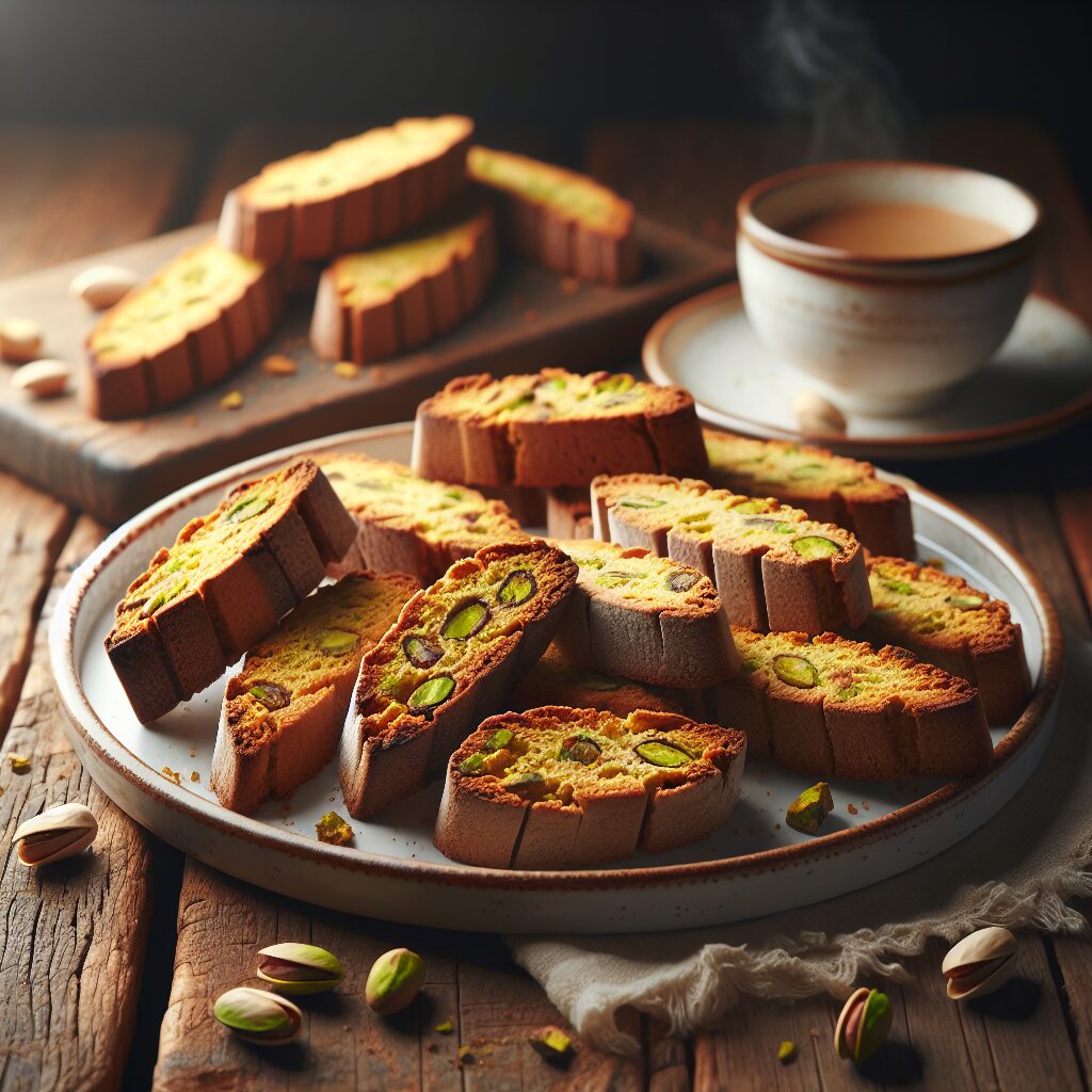 biscotti senza glutine al pistacchio per snack pomeridiani