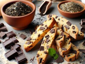 biscotti senza glutine al tè nero e cioccolato per merende energizzanti