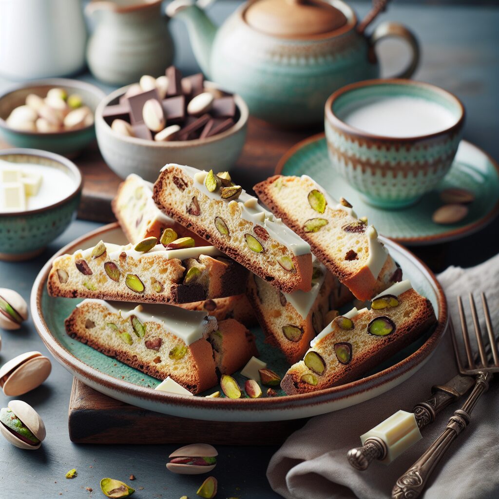 biscotti senza glutine al cioccolato bianco e pistacchio per merende eleganti e golose