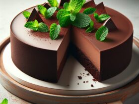 torta senza glutine al cioccolato e menta per un dessert fresco e avvolgente