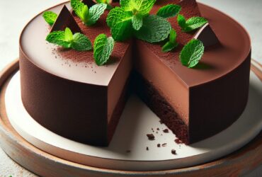 torta senza glutine al cioccolato e menta per un dessert fresco e avvolgente