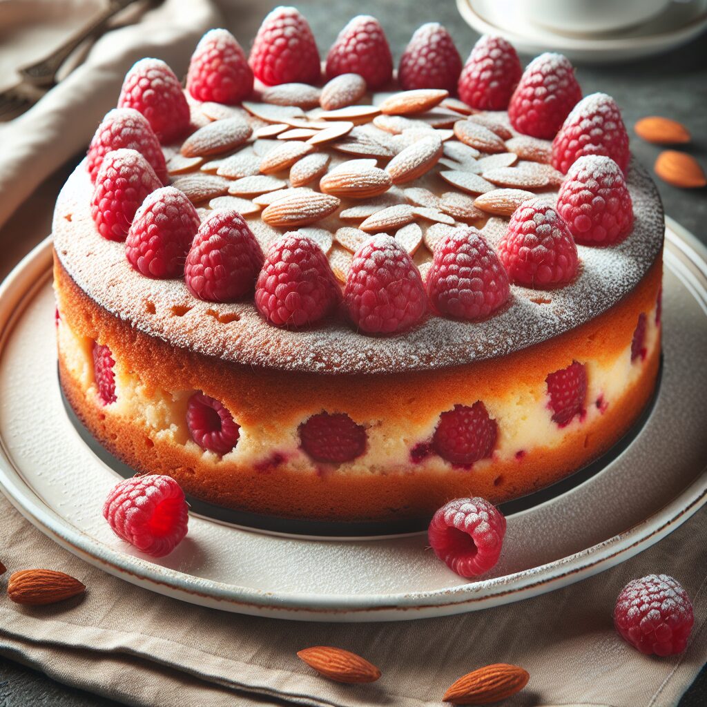 torta senza glutine ai lamponi e crema di mandorle per dolci raffinati