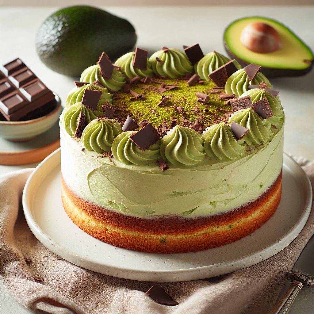 torta senza glutine alla crema di avocado e cioccolato per dolci vegani