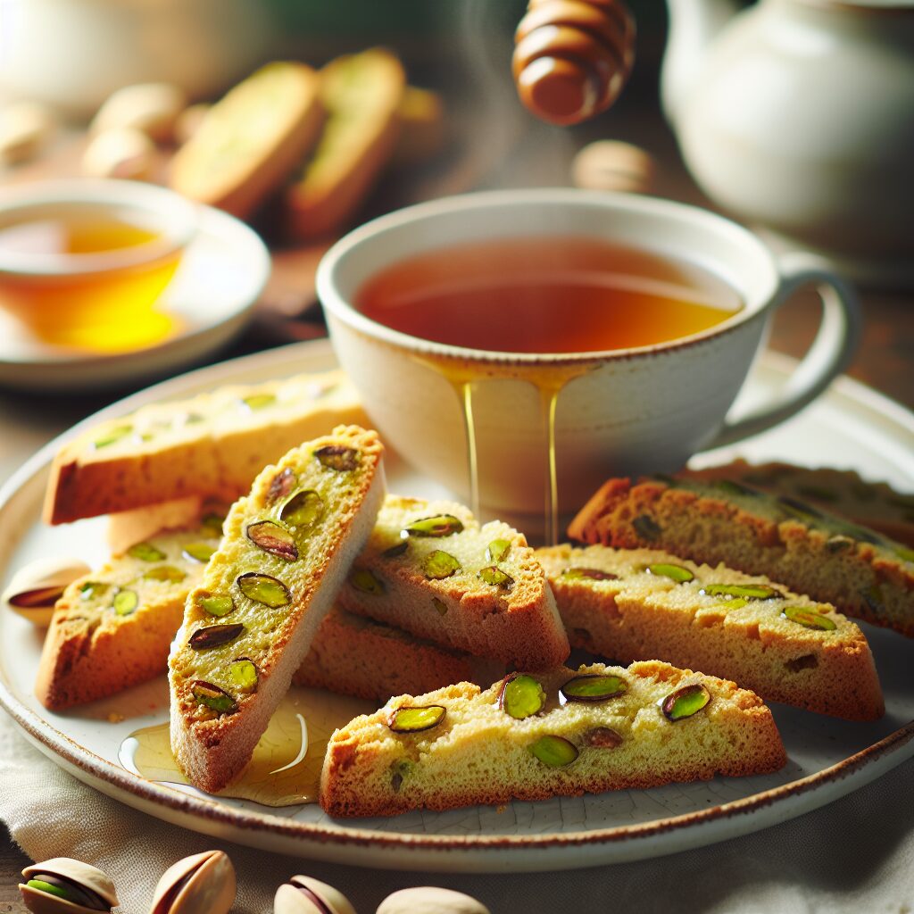 biscotti senza glutine al pistacchio e miele per uno snack dolce e aromatico