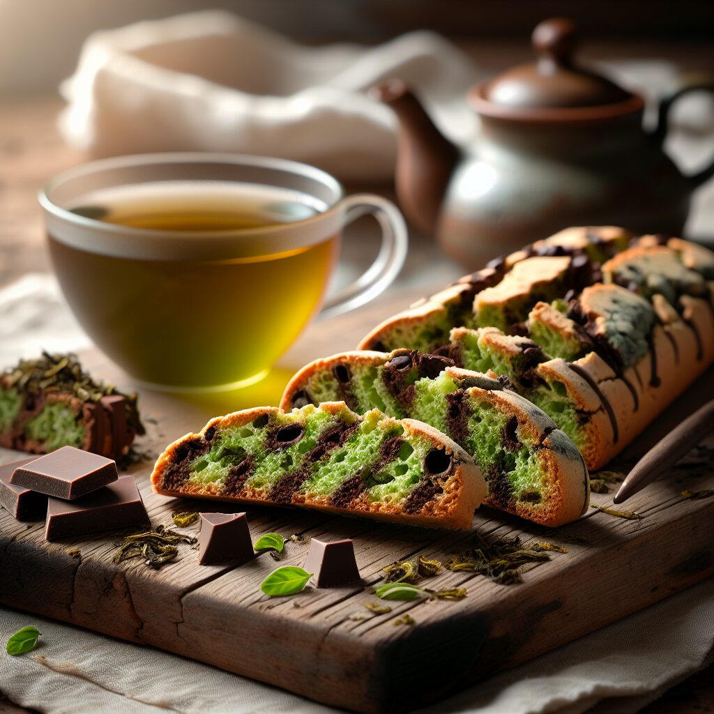 biscotti senza glutine al tè verde e cioccolato per merende originali