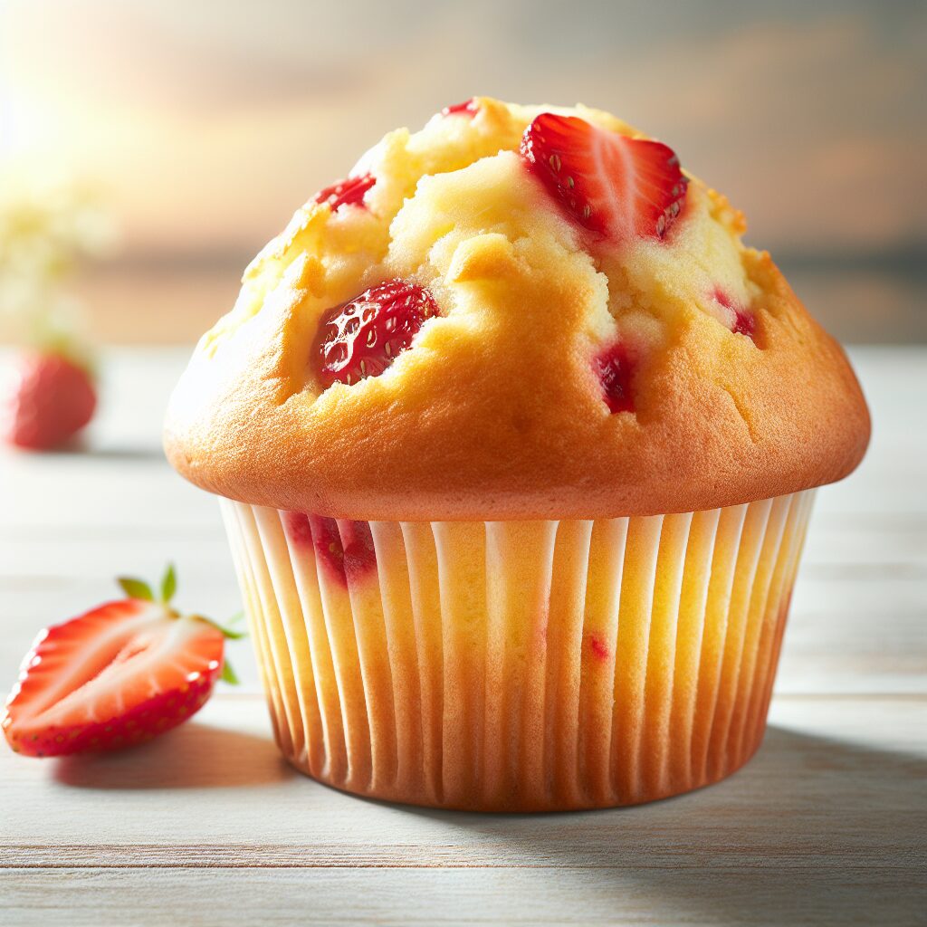 muffin senza glutine alla vaniglia e fragola per colazioni primaverili