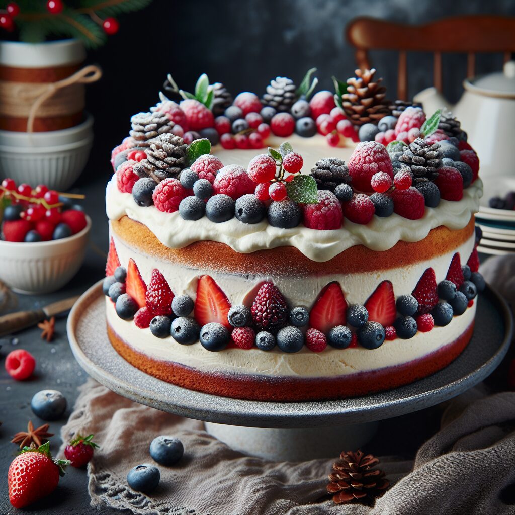 torta senza glutine ai frutti di bosco e crema di mascarpone per un dolce festivo e cremoso