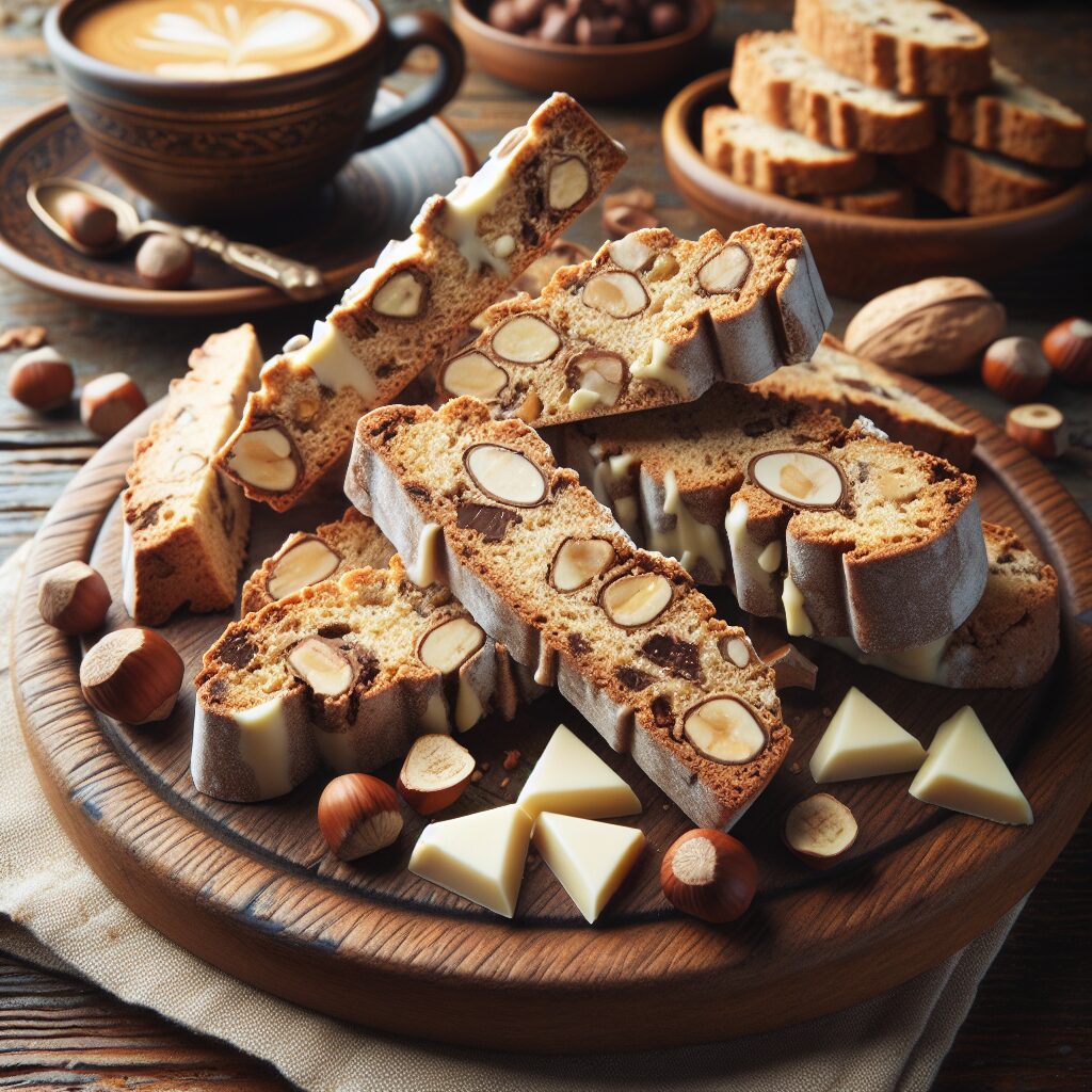 biscotti senza glutine al cioccolato bianco e nocciole per snack gourmet