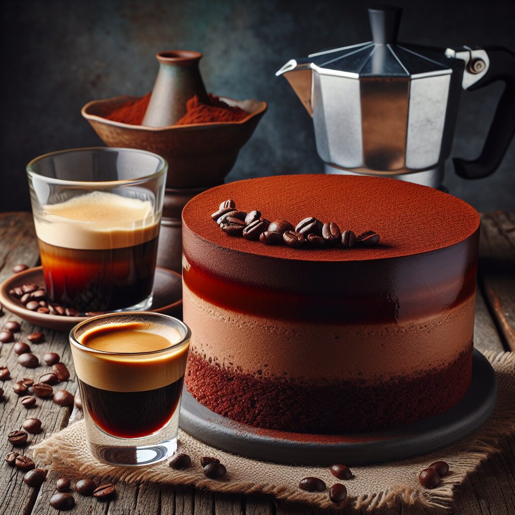 torta senza glutine al cioccolato e caffè per amanti dell'espresso