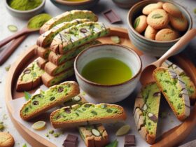 biscotti senza glutine al tè matcha e cioccolato bianco per una pausa pomeridiana originale