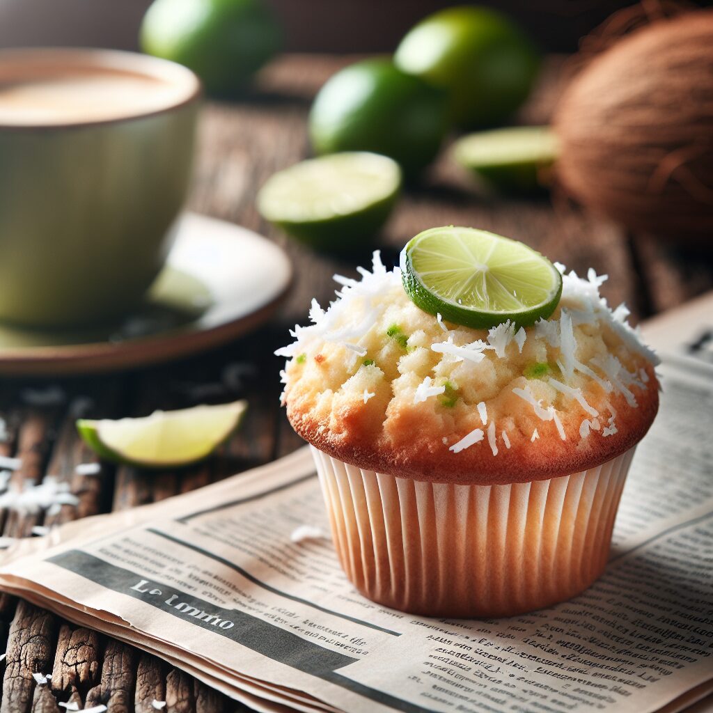 muffin senza glutine al cocco e lime per un tocco esotico al mattino