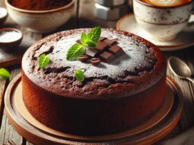 torta senza glutine al cioccolato e caffè per dolci da colazione