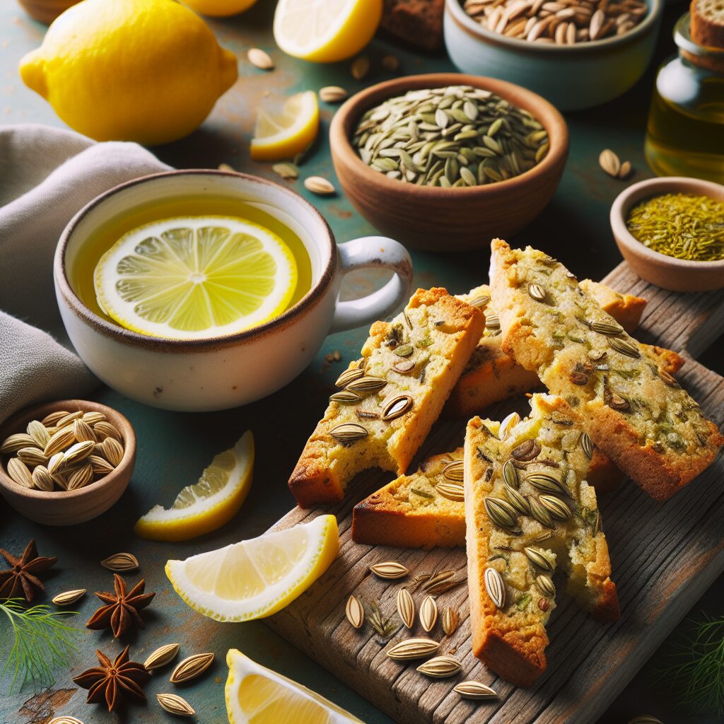 biscotti senza glutine al limone e semi di finocchio per snack aromatici