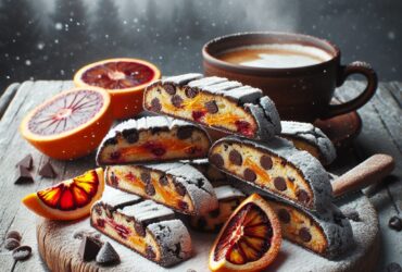 biscotti senza glutine al cioccolato e arancia rossa per uno snack invernale energizzante