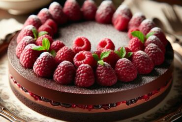 torta senza glutine ai lamponi e cioccolato fondente per un dessert romantico e gustoso
