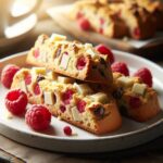 biscotti senza glutine al cioccolato bianco e lamponi per uno snack dolce e fruttato