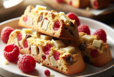 biscotti senza glutine al cioccolato bianco e lamponi per uno snack dolce e fruttato