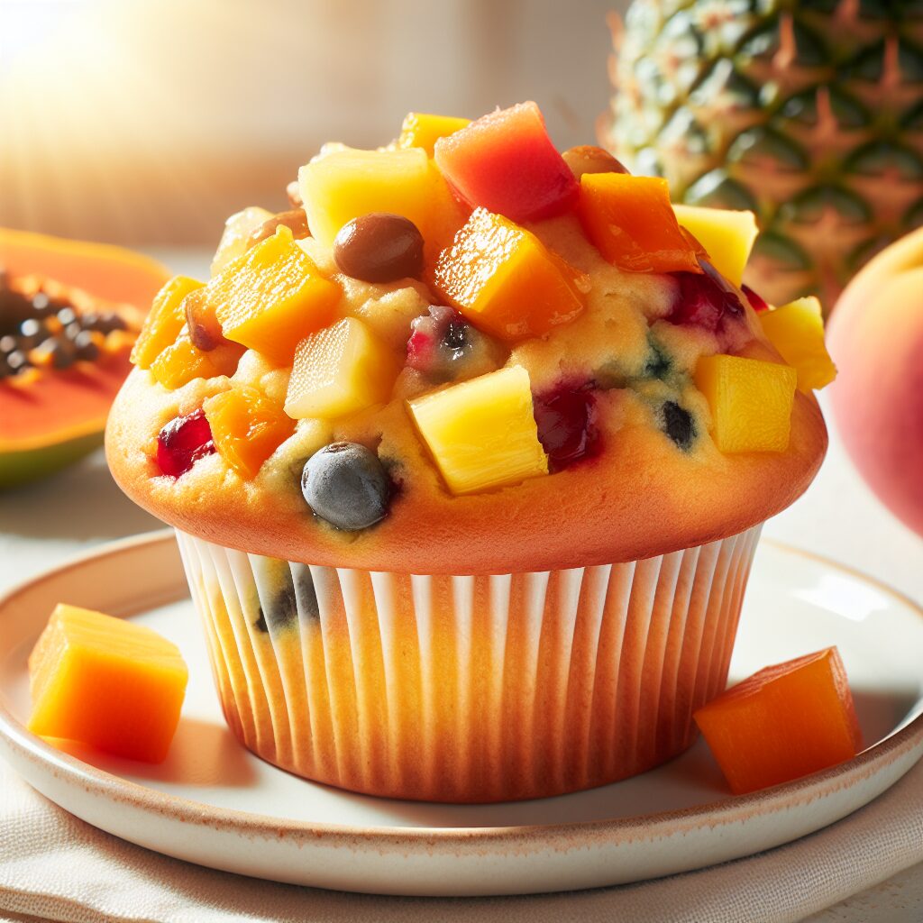 muffin senza glutine ai frutti tropicali per colazioni esotiche