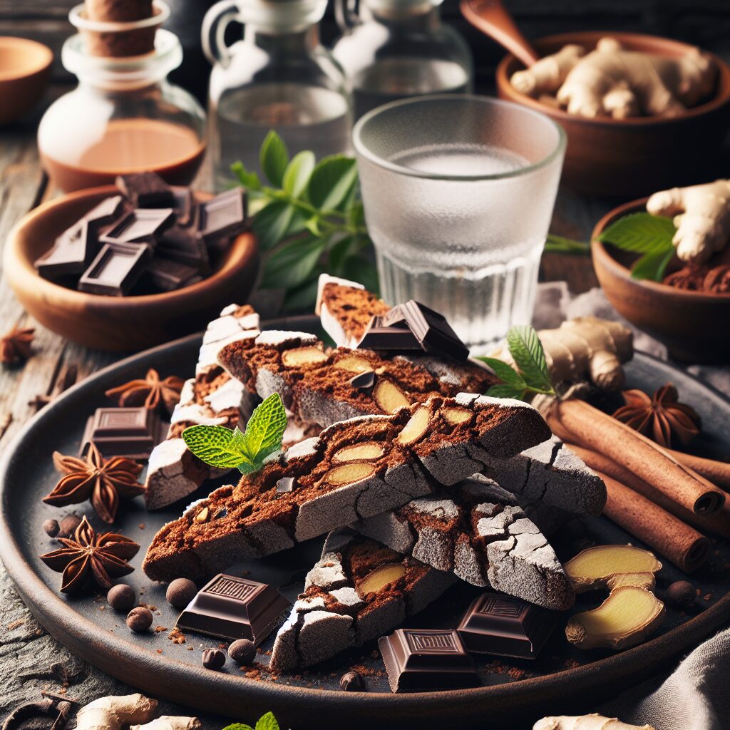 biscotti senza glutine al cioccolato e zenzero per uno snack piccante e dolce